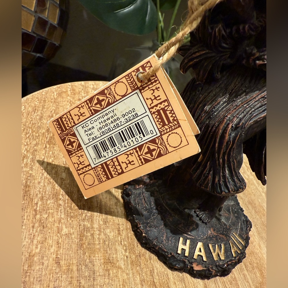 RARE- KC Company Hawaii, Vintage Wood Resin Hawaiian Carved Hula Girl 7" Figure - Picture 9 of 16